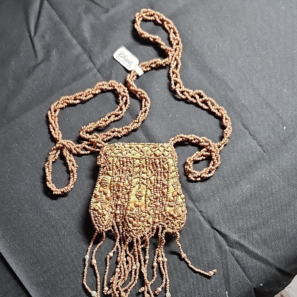 Beaded Brown Bag